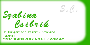 szabina csibrik business card